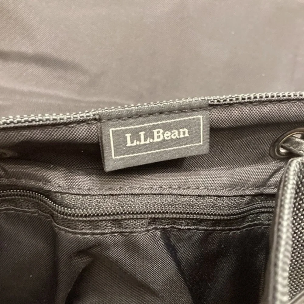 L.L. bean black and gray mini backpack